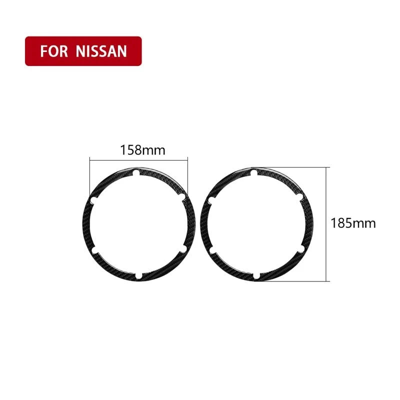 Carbon Fiber Rear Seat Speaker Grill Cover Decor Trim fit for 03-08 Nissan 350Z