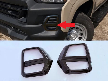2 x Black ABS Front Fog Light Lamp Cover Trim for 2023-2025 Chevrolet Colorado