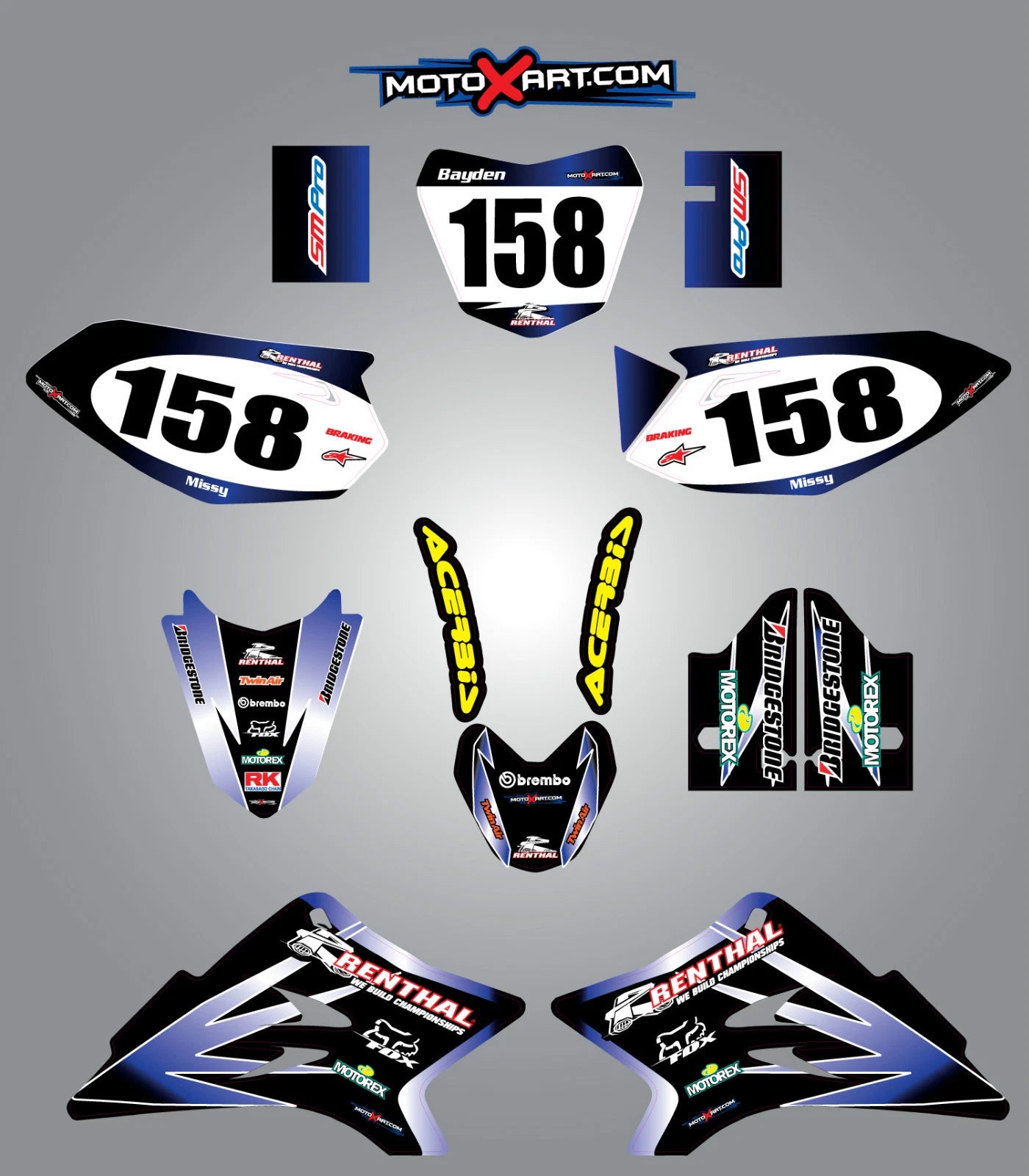 Custom Graphic Kit for Yamaha TTR 50 (2006-2016) - SUNRISE STYLE Stickers