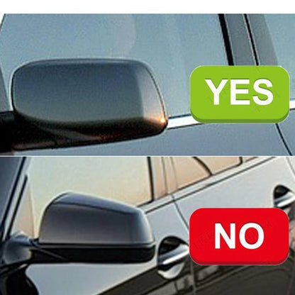 Gloss Black Side Rearview Mirror Cover Caps for BMW E60 E61 (2003-2008)