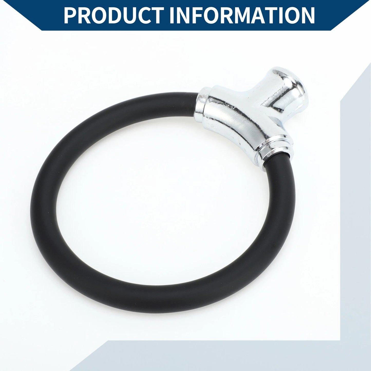 Portable 42cm Anti-Theft Cable Bike Lock for Bicycle - Black