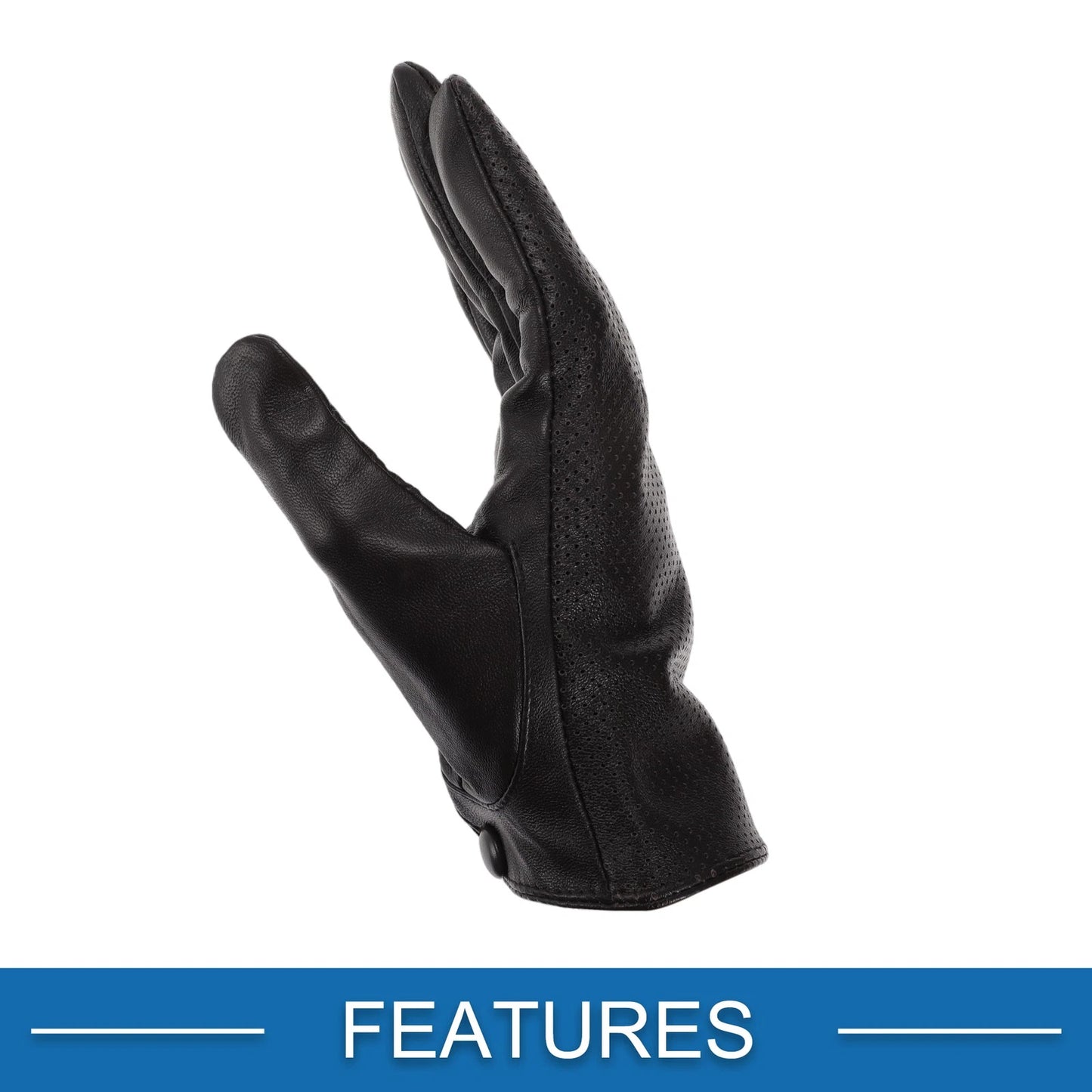 Motorcycle Gloves Breathable Full Finger Sheepskin Outdoor Gloves Brown 1 Pair