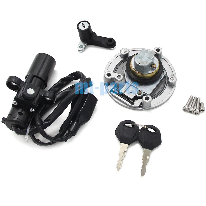 Fuel Gas Cap Ignition Key Switch Seat Lock Set for Yamaha YZF R25 R3 (2015-18)