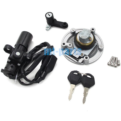 Fuel Gas Cap Ignition Key Switch Seat Lock Set for Yamaha YZF R25 R3 (2015-18)