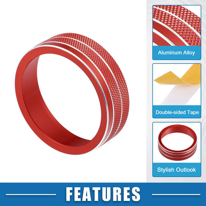 4WD Knob Cover Trim for Jeep Cherokee, Compass 2014-2021, 2017-2021 Red