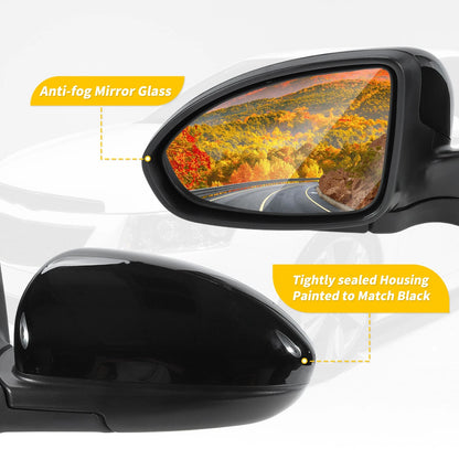 Left Side Door Mirror Gloss Black for Chevy Cruze Limited (2014-2015)