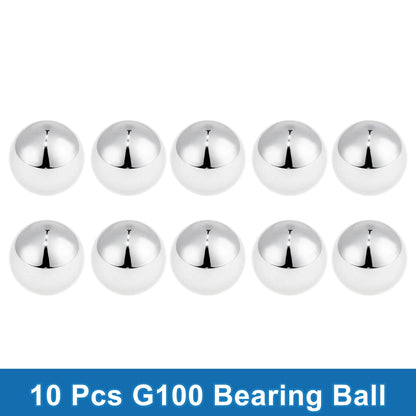 17.5mm Bearing Ball for G100 Steel Precision Silver Tone 10 Pcs
