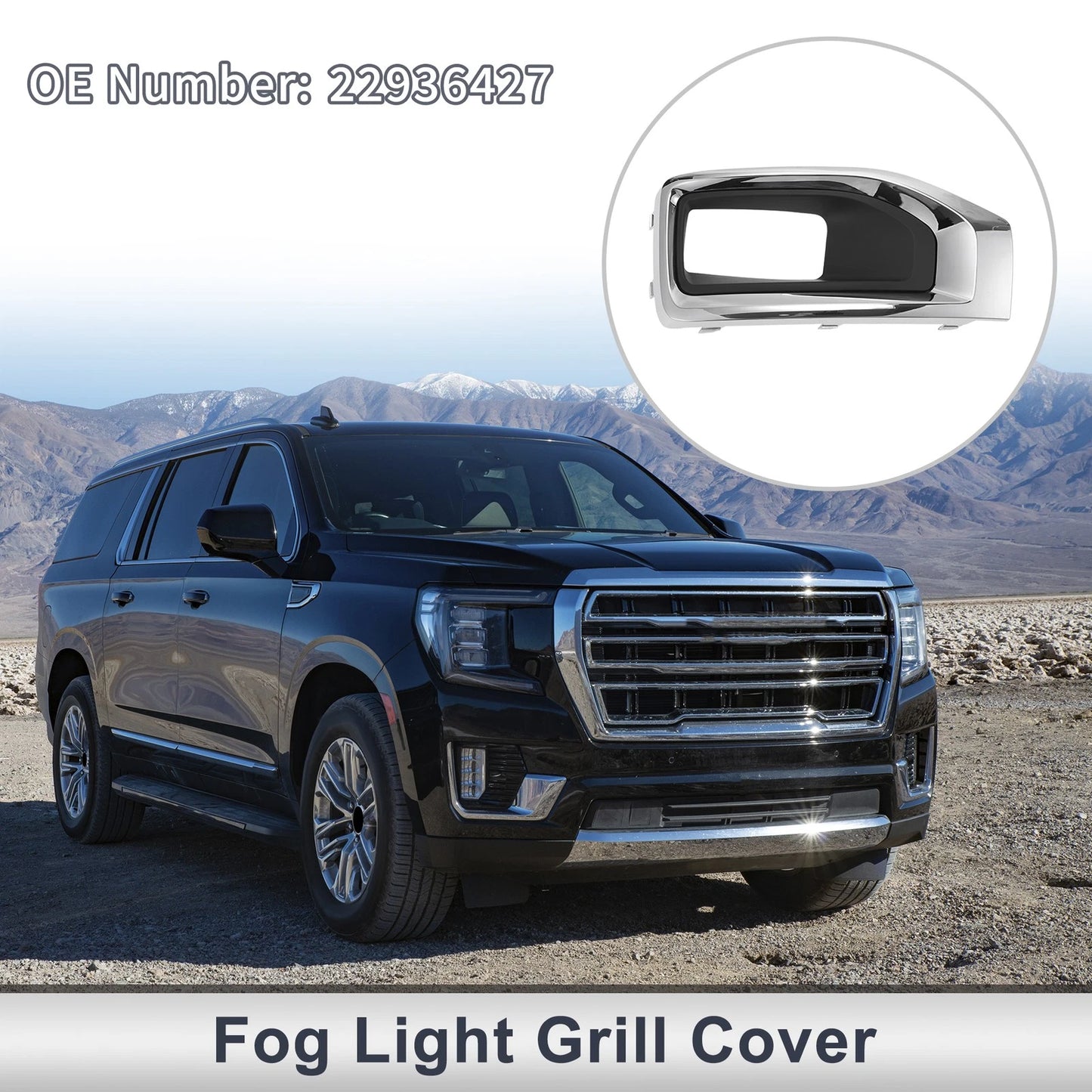 1 Pc Front Right Fog Light Grill for GMC Yukon (2015-2020)