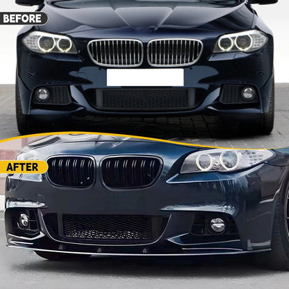 M Sport Front Bumper Spoiler Lip Splitter for BMW F10 5 Series (2011-2016)