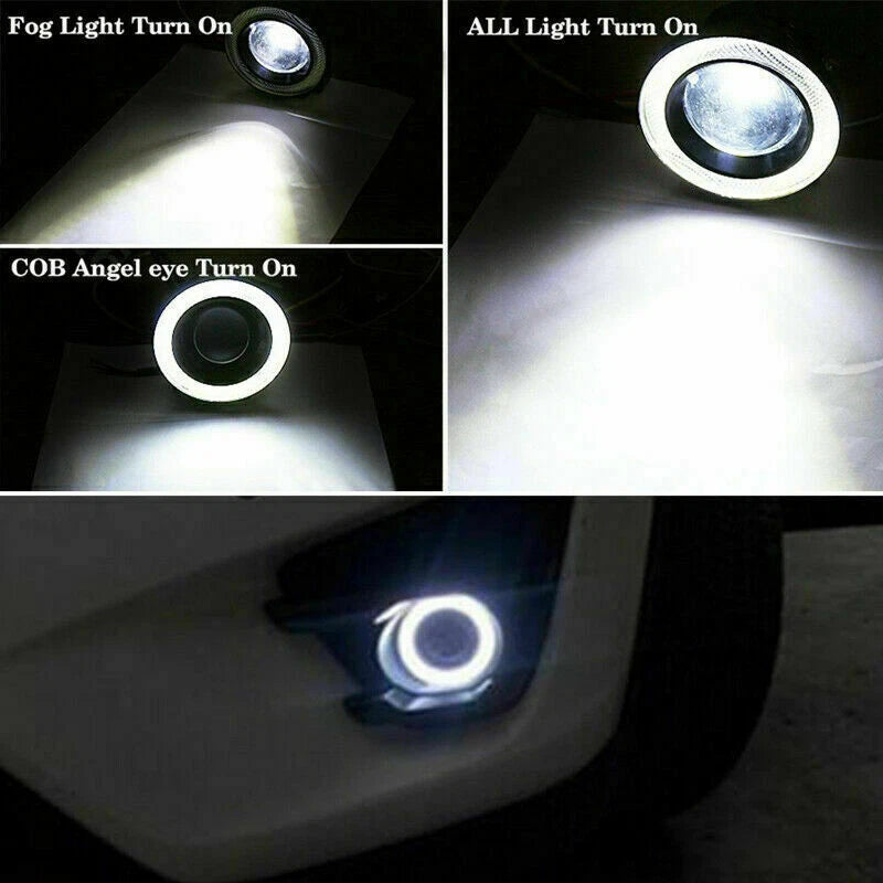 2.5 Inch COB LED Fog Light Projector with Angel Eyes for Car