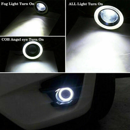 2.5 Inch COB LED Fog Light Projector with Angel Eyes for Car