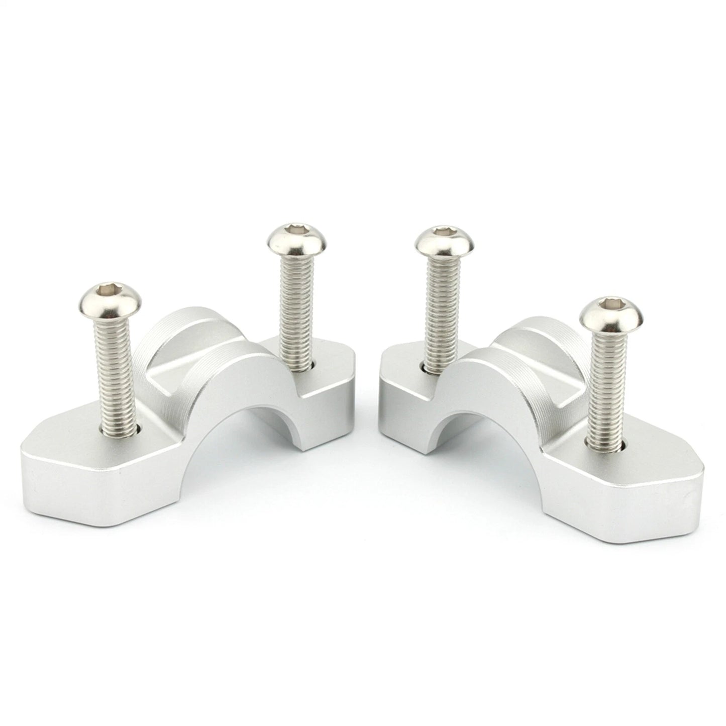 15mm Silver Aluminum Handlebar Risers for BMW R1300GS (2023-2024)
