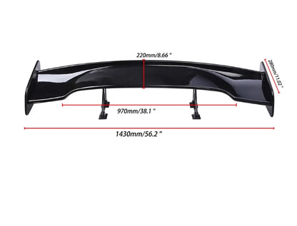 57'' Universal Rear Trunk Spoiler Wing for Sedan/Coupe Glossy Black