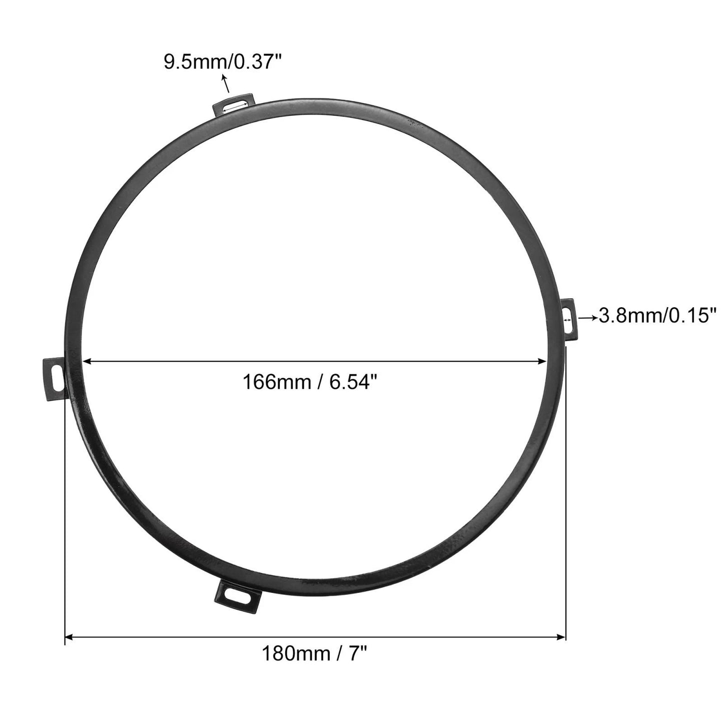 7" Round Headlight Mounting Bracket Rings for Jeep Wrangler JK (2007-2017)