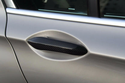 4 x Carbon Fiber Door Handle Covers with LED Sensor for BMW F01 F02 F06 F07 (2011-2017)