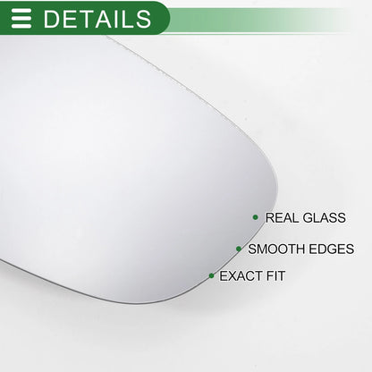 Right Side White Mirror Glass W/ Back Convex for Ford Transit (2015-2023)