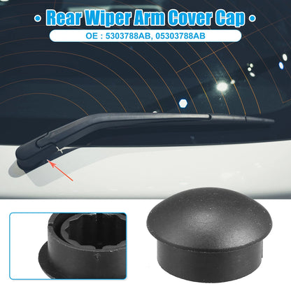 Rear Windshield Wiper Arm Nut Cover Cap for Jeep Compass Black (2007-2017)