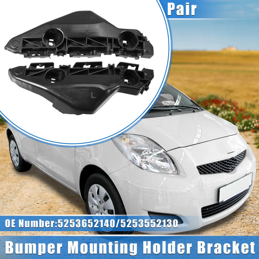 1 Pair Left/Right Bumper Mounting Support Bracket for Toyota Yaris (2007–2012)