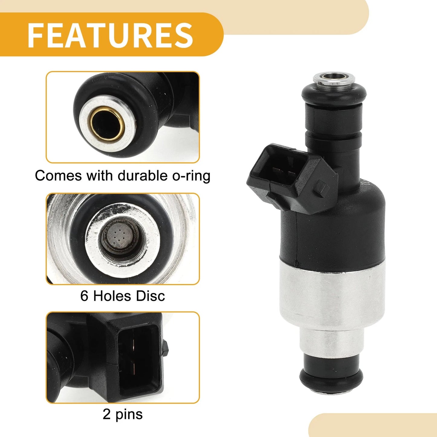 Fuel Injector 1 Pc Black for Buick Regal (1988–1993)