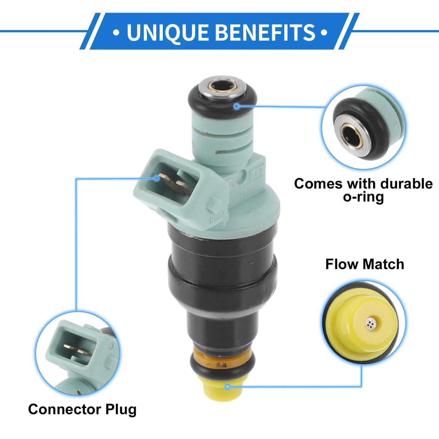Fuel Injector for Ford F150 F250 F350 E150 (2004-2008) - 1 x Quality Replacement