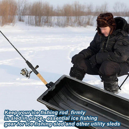 Portable Fishing Rod Holder for Ice Fishing Sleds/Boats, Carbon Steel Design