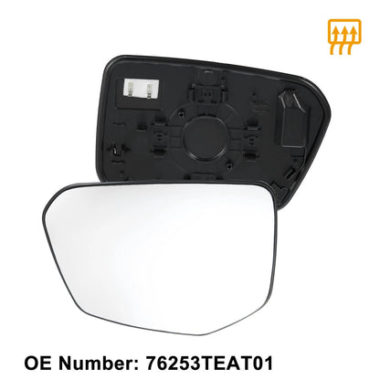 Heated Left Driver Side Mirror Glass for Honda Civic (2016-2023)