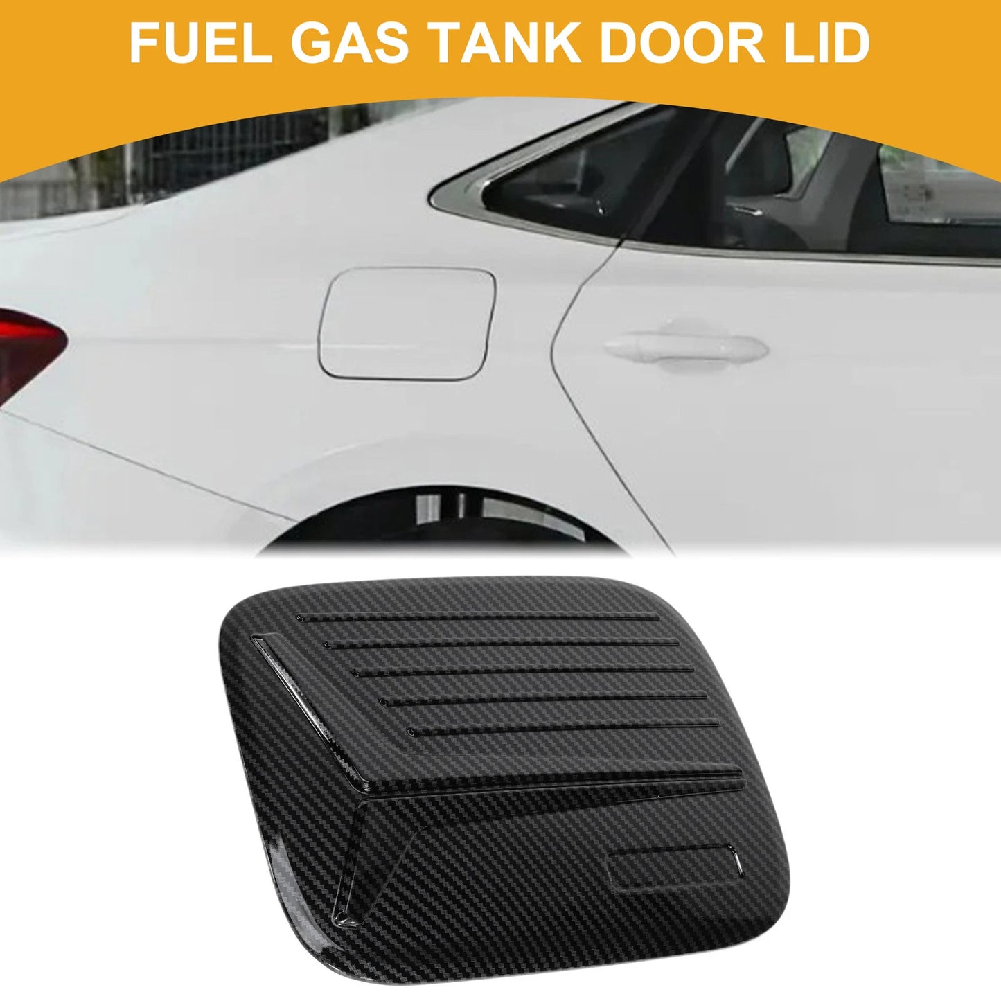 Fuel Tank Door Cap for Mitsubishi Pajero (2020-2025) Carbon Fiber Black