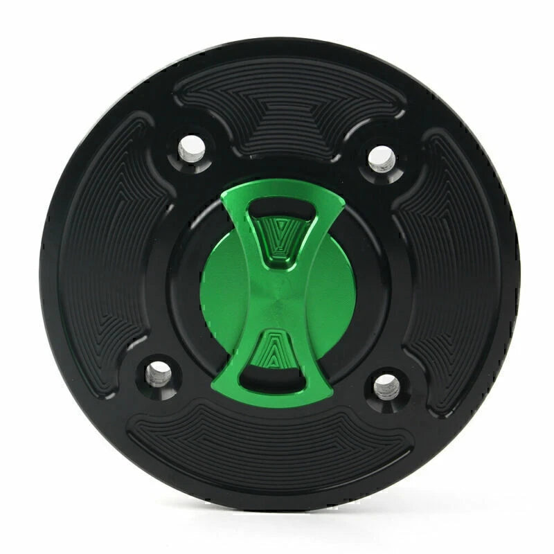 CNC Fuel Gas Tank Cap Keyless for Kawasaki Ninja 400, 650, Z900, Versys 1000