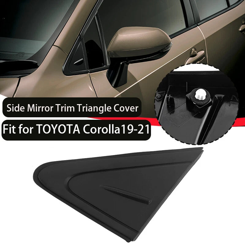 Left Side Door Mirror Corner Triangle Cover Trim for 2019-2021 Toyota Corolla