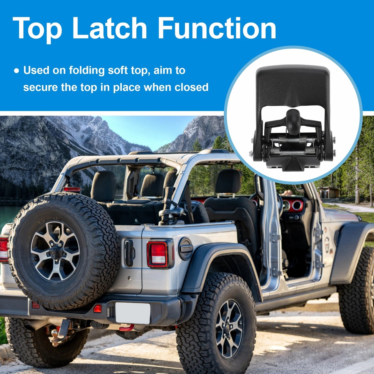 Folding Top Latch for Jeep Wrangler JL Gladiator 2020-2025