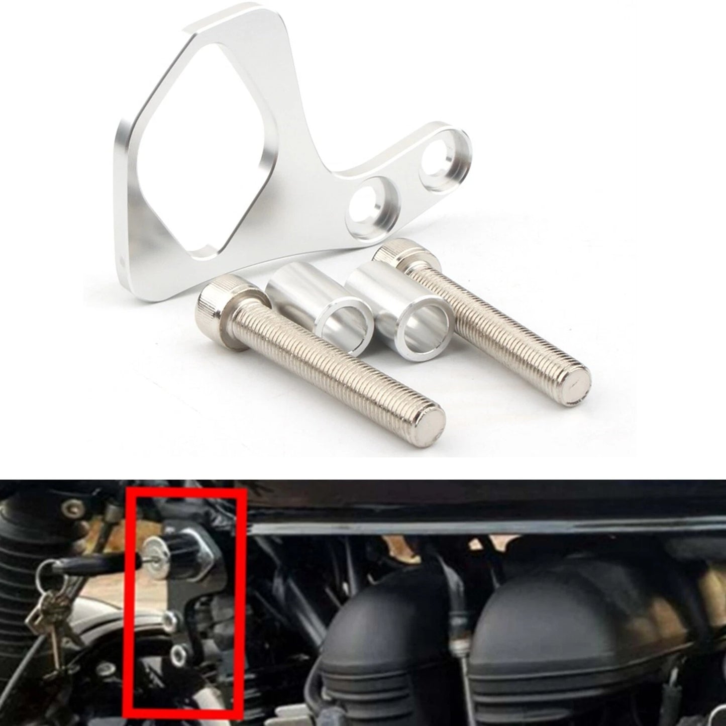 Ignition Key Relocation Bracket for Triumph Bonneville T100/Thruxton (2001-2023)