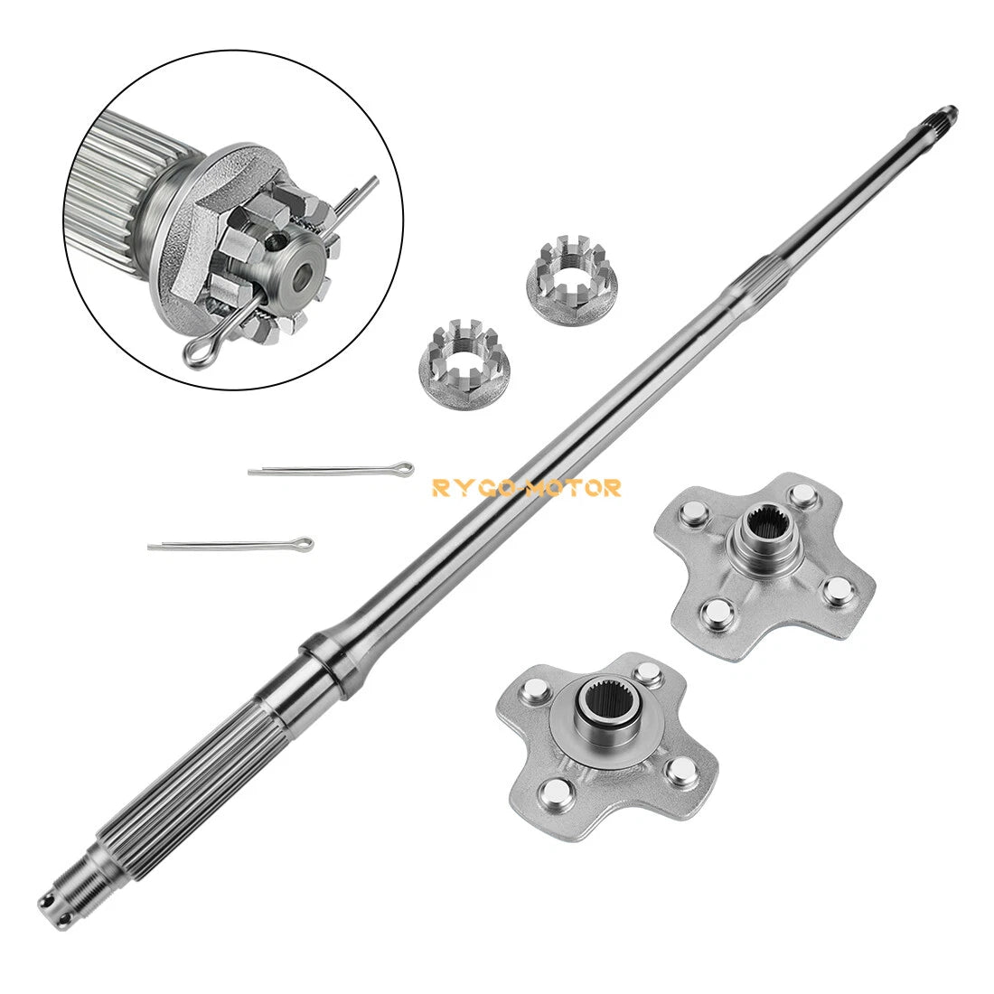 Rear Axle Wheel Shaft w/Hubs for Honda Foreman Rubicon TRX500 (2009–2011)