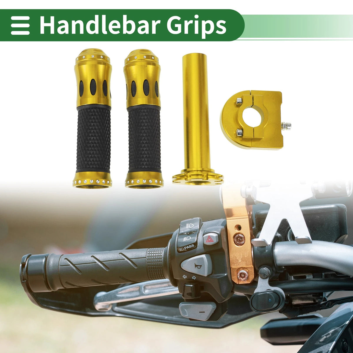 Grips 7/8" 22mm Hand Grips Cover Kit for Motorcycle