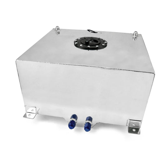 15 Gallon Lightweight Polished Aluminum Fuel Cell w/ Sender