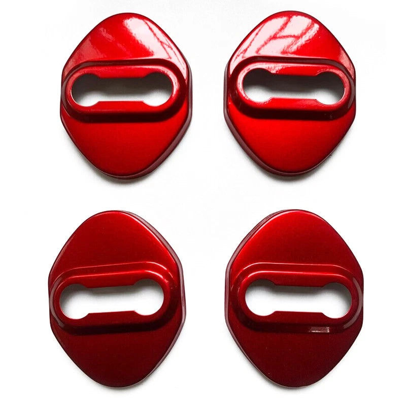 Red Accessory Door Lock Protector Cover Trim for Honda CR-V (2007-2023)