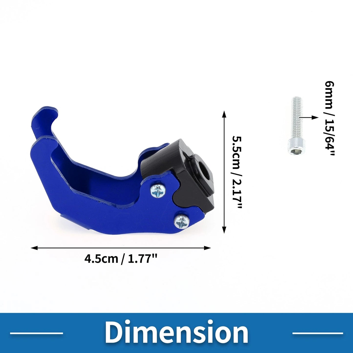 Handlebar Hook / Helmet Claw Shaped Aluminum Alloy Blue for Motorcycle