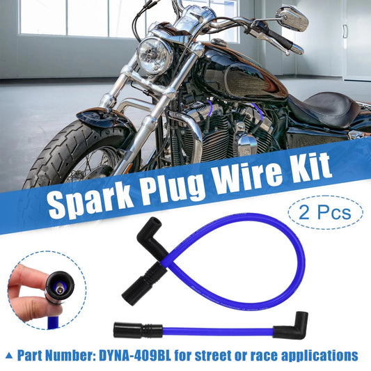 2 x Spark Plug Wire 10.4mm 10mm for Harley-Davidson Dyna FXD Softail