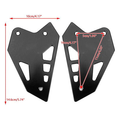 CNC Aluminum Heel Protection Set Black for Kawasaki Z900 (2017-2021)