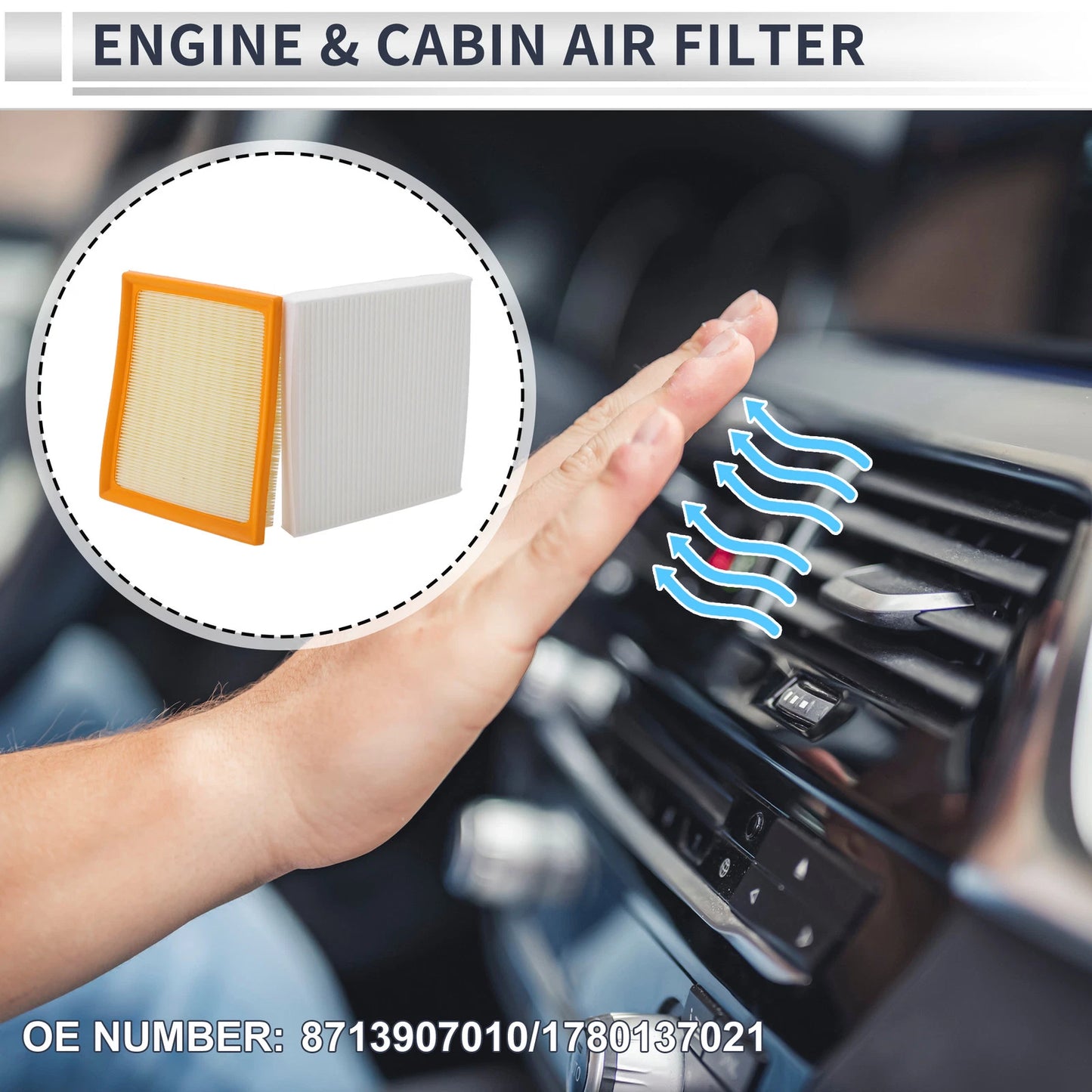 Cabin Air Filter Combo for Toyota Prius 1.8L (2010-2015)