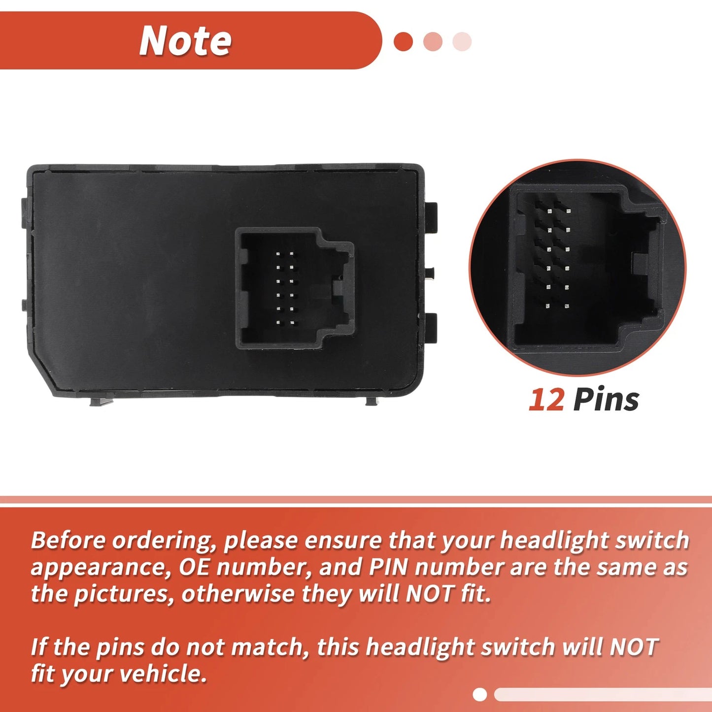 Headlight Switch for GMC Yukon Chevrolet Headlamp Dimmer