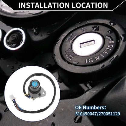 Ignition Key Switch for Kawasaki KLR 650 (1987–2018)