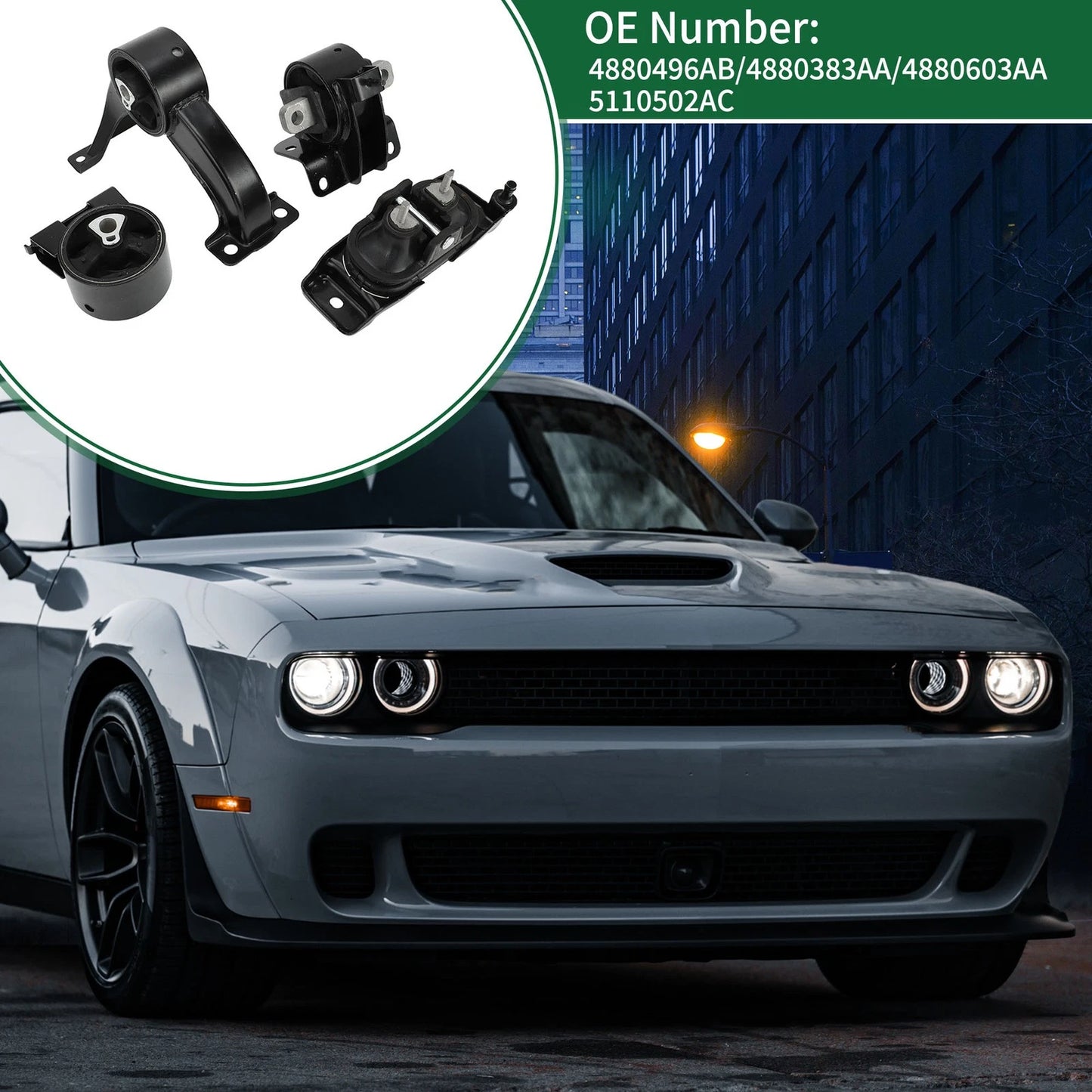 Engine Motor Trans Mount Set for Chrysler Town & Country (2008-2010)