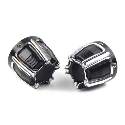 Aluminum Front Cut Axle Nut Cap Covers for Harley Softail Touring Street Glide