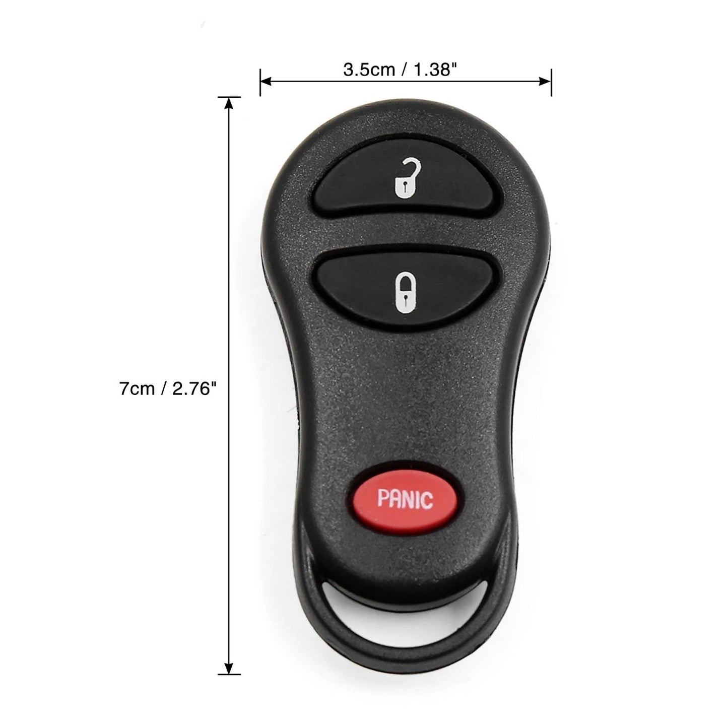 3-Button Key Fob Remote Case Shell for Dodge (2001 - 2005)