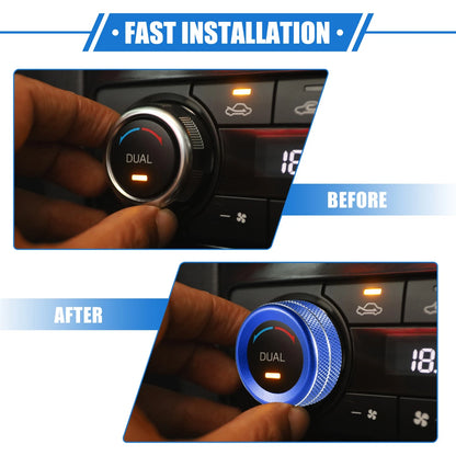5 x AC Climate Control Knob Rings for Toyota 4Runner (2010-2022) Blue