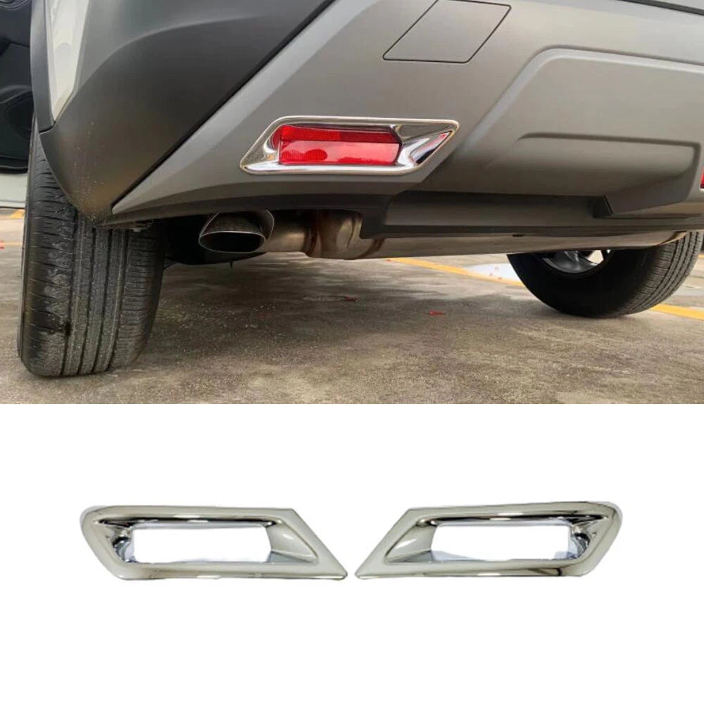 Chrome Rear Fog Light Lamp Covers for Nissan Rogue (2021-2023)