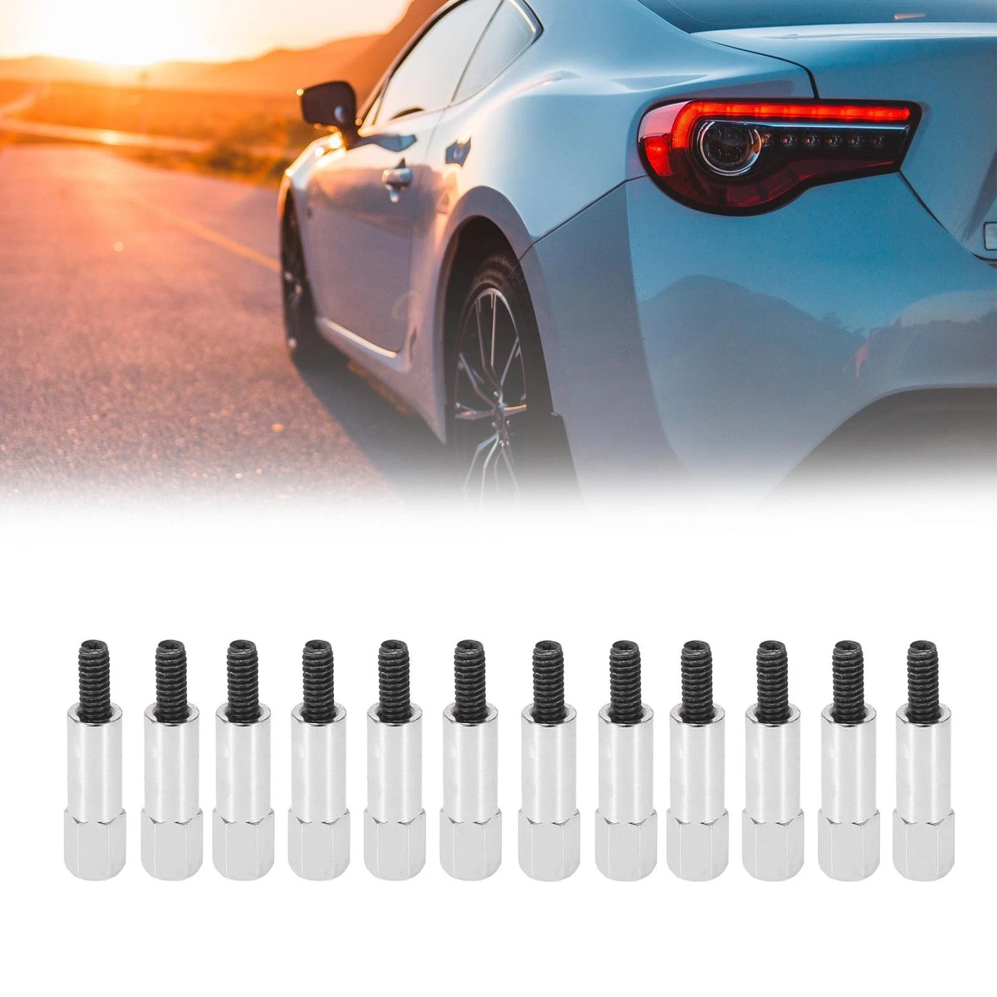 12pcs G1/4-20 Chrome Valve Cover Bolt for Chevy V8 Small-Block