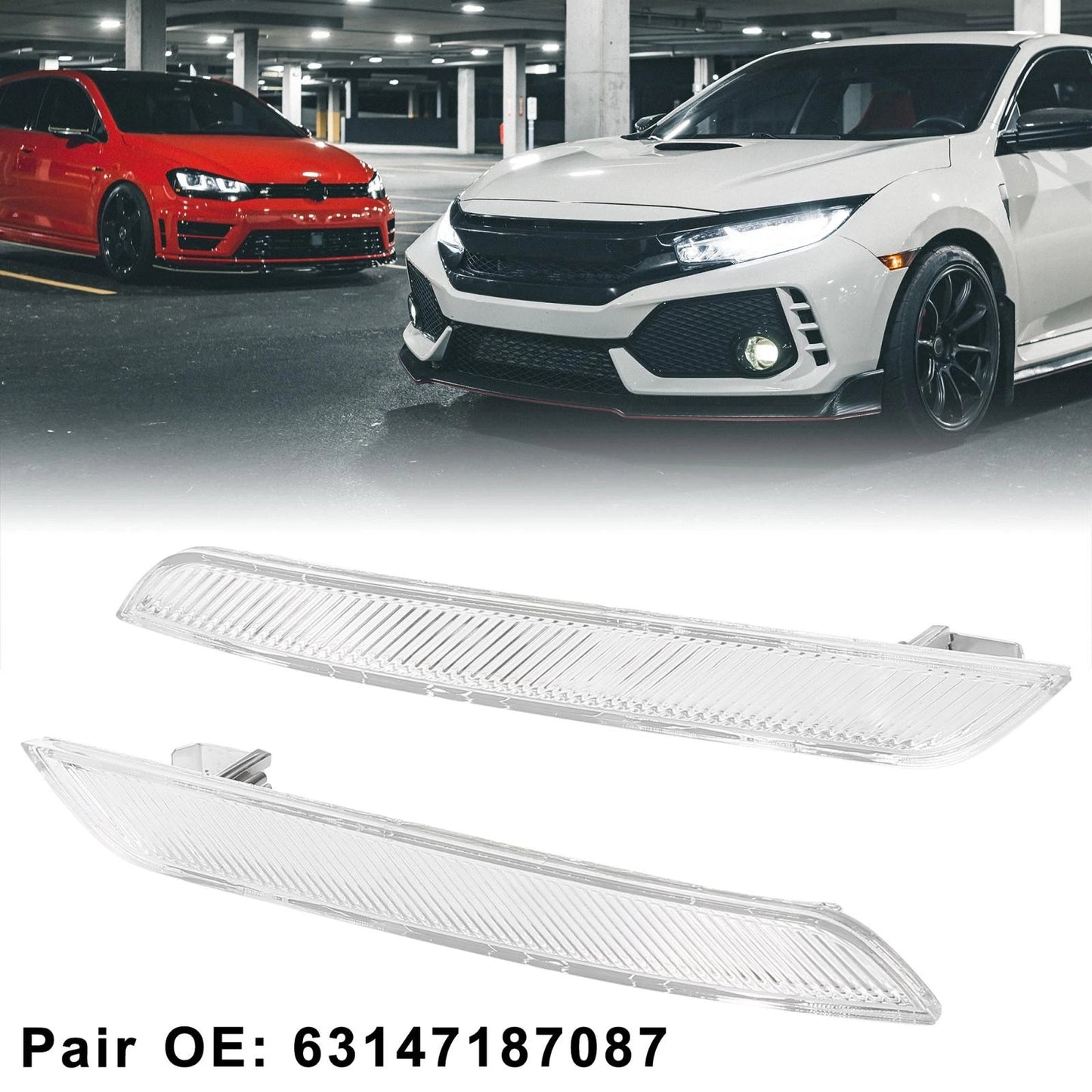 Front Bumper Reflectors 2 x for BMW X6 (2015-2020)