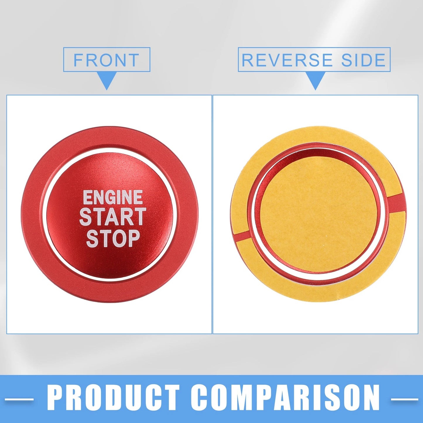 Ignition Button Cover Sticker for Toyota Camry Prius RAV4 Corolla (2012-2023)