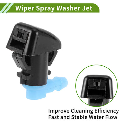 Windshield Washer Nozzle with Hose Connector for Jeep 1 Set